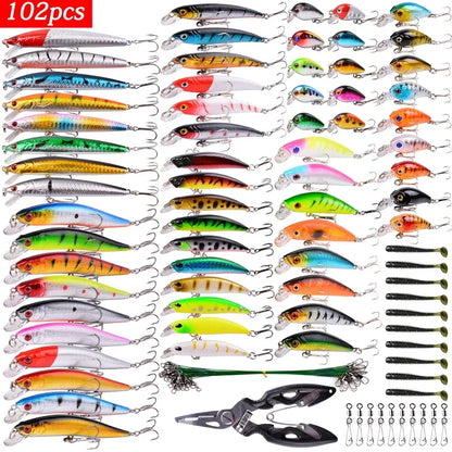 Mixed Fishing Lures Kit Lure Set Wobbler Crankbaits Swimbait Minnow Hard Baits Spiners Carp Fishing Tackle