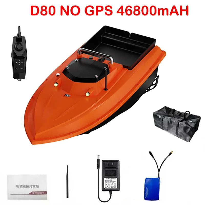 New 12V RC GPS Bait Boat 3 Meters/second 100 Fishing Spots 500m Load 3KG Automatic Cruise Return Electromagnetic Control Valve