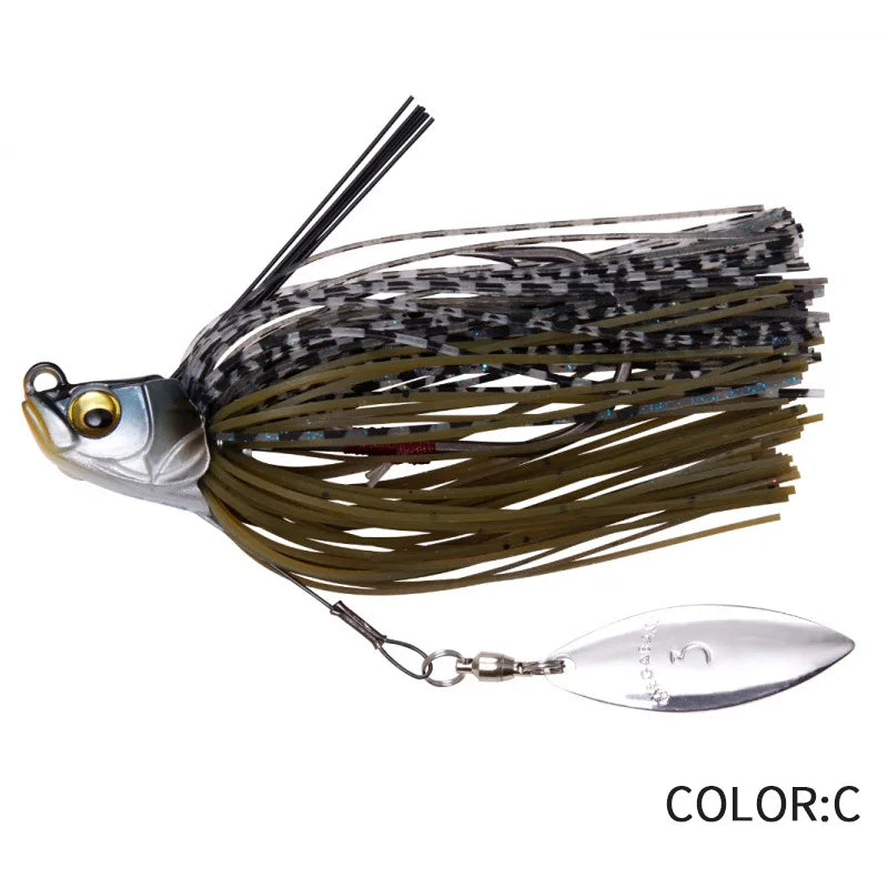 Spinner Bait Fishing Lure, Bass Jig Chatter Bait, Chatterbait Fishing Kit, Wobblers, Fishing Tackle, Spoon, 15g