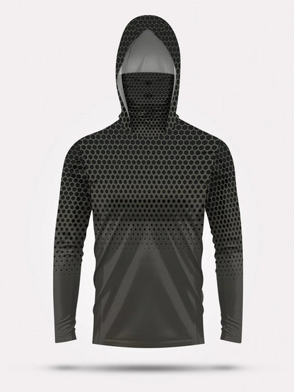 Men Hood Fishing Shirt long sleeve Fishing clothing fishing t shirt uv protection fishing shirt Fishing Apparel Quick Dry