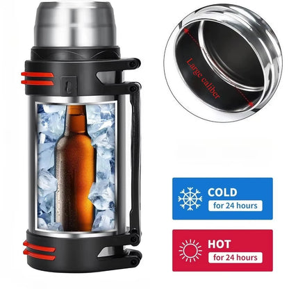 Large Capacity Thermos Pots 1.5L Stainless Steel Hot & Cold Thermos Emergency Water Bottle Thermos Car Hot Thermos Kettle