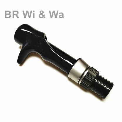 BR Wi & Wa Carbon Reel Seat 3K Woven Carbon Fiber  Body With FUJI Hood DIY Spinng Fishing Rod Casting Rod Repair  Building 1PCS
