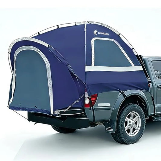 Pickup Truck Tent Fit 5.5-6 6.5ft Truck Bed Waterproof PU3000 High Density Polyester Ox Windproof Pole and Insect-Prevention Do