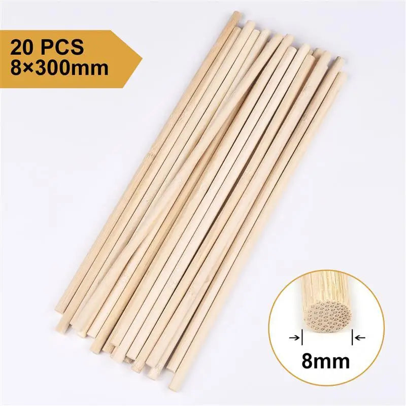 Bamboo Craft Round Rod Model Toys Building Carving Handicraft Educational DIY Accessories Bamboo'S Stick Size 300*3/4/5/6/8/10mm
