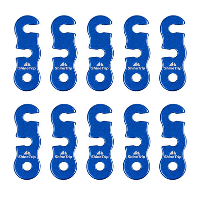 10pcs Tent Rope Buckle Aluminum Alloy Outdoor Camping Parachute Cord Buckle 3Hole Tensioners Fastener Travel Awning Buckles Tool