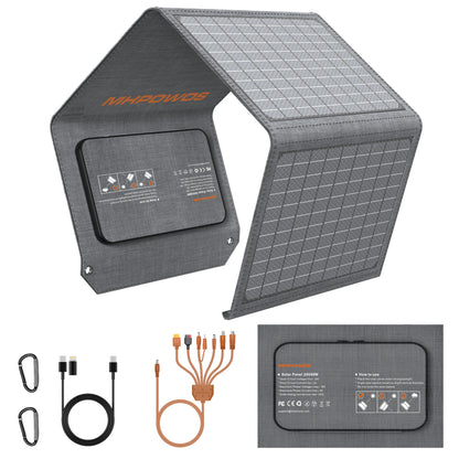 MHPOWOS 120W 80W 40W Portable Solar Panel 23.5% High Efficiency Foldable Solar Charger for Camping, RV, Emergency Power Supply