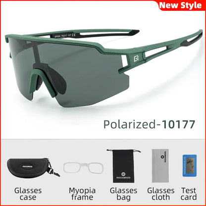 ROCKBROS Bike Glasses UV400 Cycling Eyewear Fishing Hiking Outdoor Sunglasses Polarized Cycling Glasses MTB Road Bicycle Goggles