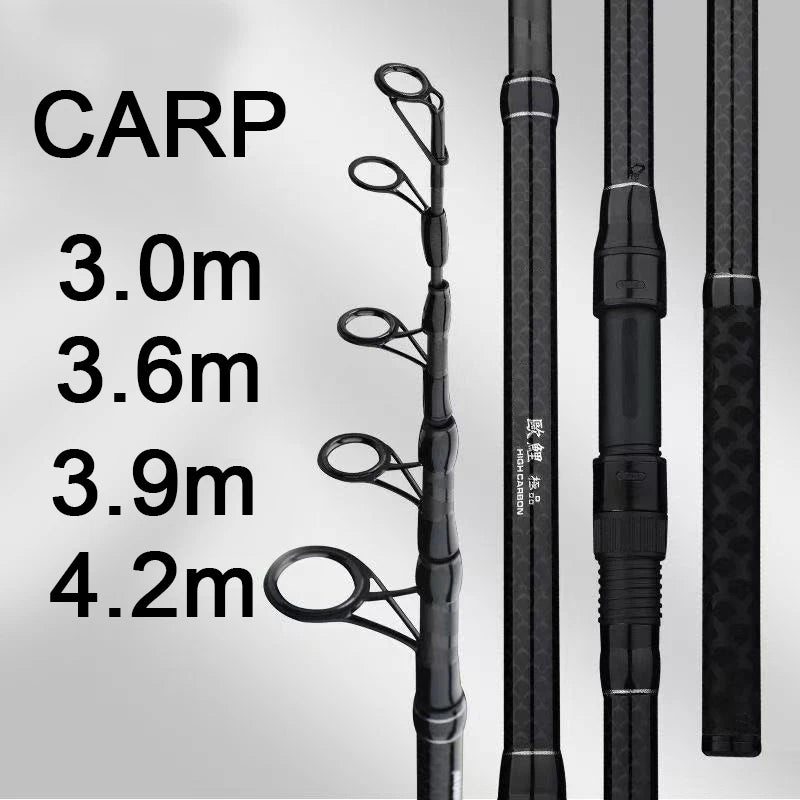 3.0M-4.2M Carp Telescopic Fishing Rod,30-200g Lure Rod,40T Carbon Surf Spinning Rod,Saltwater Freshwater Distance Throwing Rod
