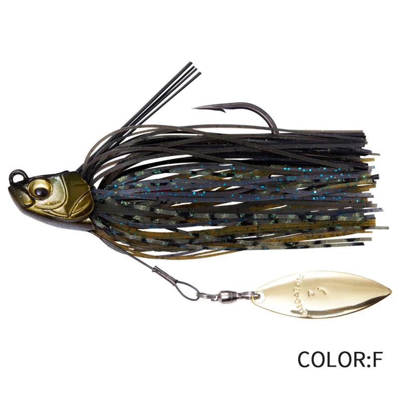Spinner Bait Fishing Lure, Bass Jig Chatter Bait, Chatterbait Fishing Kit, Wobblers, Fishing Tackle, Spoon, 15g