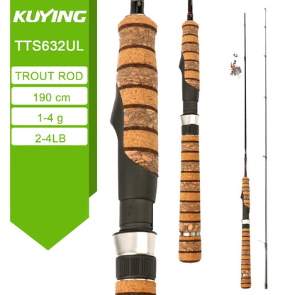 KUYING TETON Stream Trout 1-3lb 2-4lb 3-8lb Fishing Rod Lure Cane Spinning Baitcasting FUJI Carbon UL L SUL Ultralight