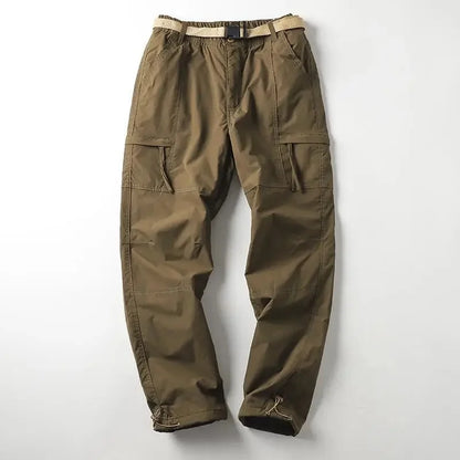 Outdoor Hiking Pants Men's Thickened Fleece Windproof Waterproof Soft Shell Straight Leg Workwear Trousers Cold Resistant Warm