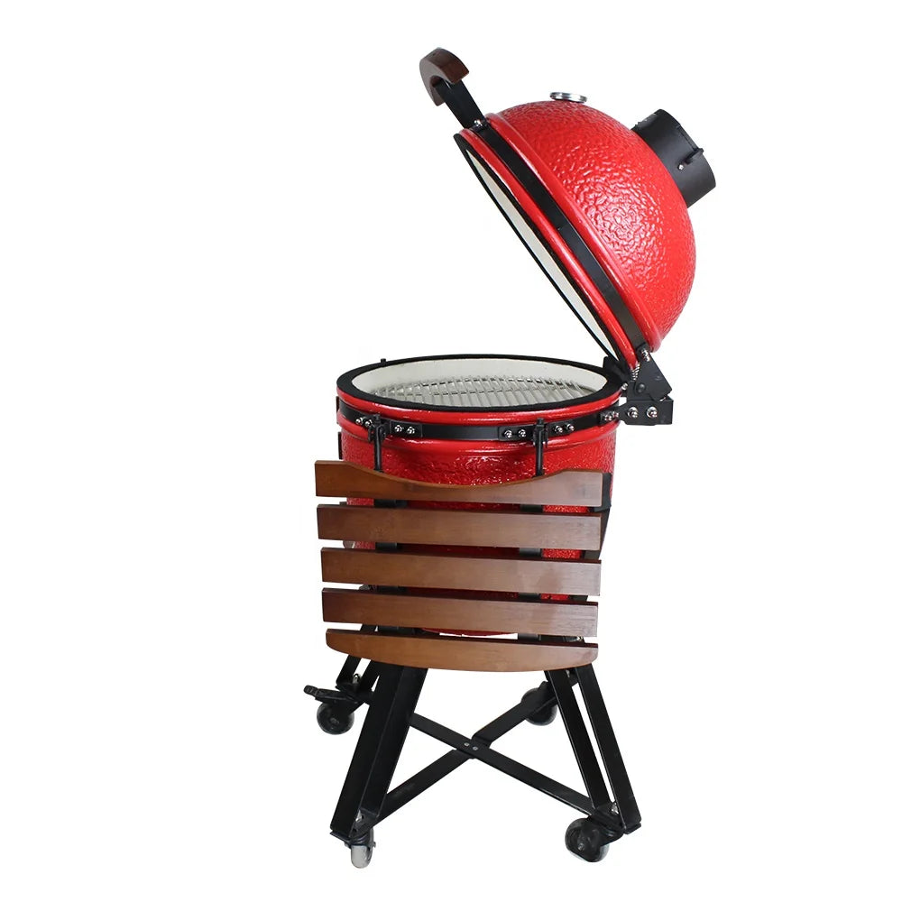STLFHeying 26 Inch extra Large Ceramic Grill Outdoor Bbq Kamado Roast Chicken Pizza Meat Super-insulated Kmado