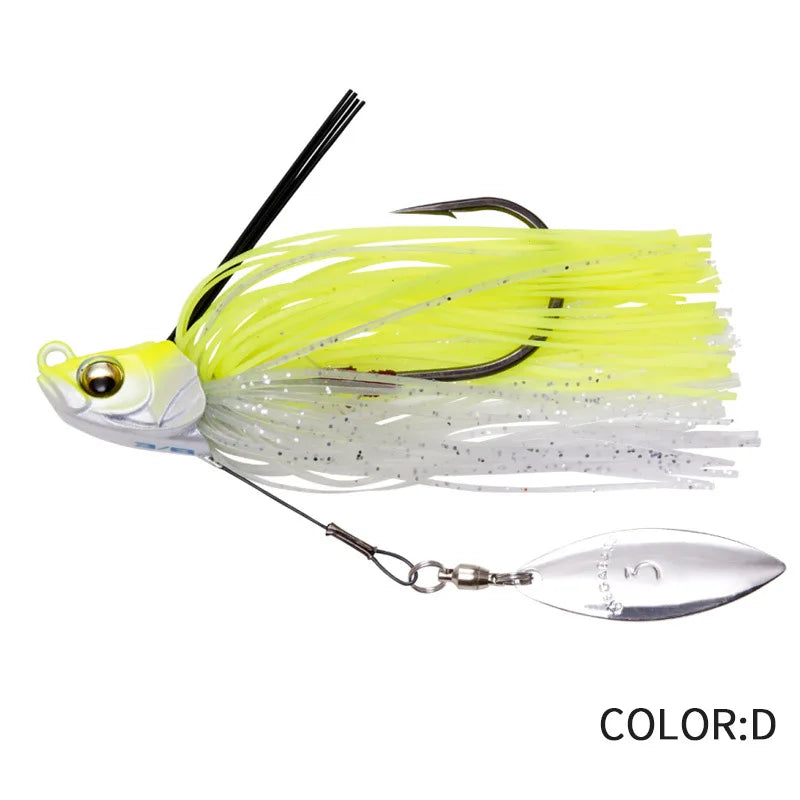 Spinner Bait Fishing Lure, Bass Jig Chatter Bait, Chatterbait Fishing Kit, Wobblers, Fishing Tackle, Spoon, 15g