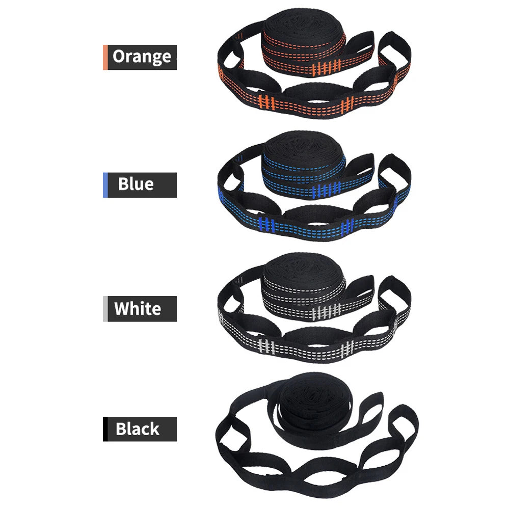 One Pair Tree Swing Hanging Hammock Straps Rope Heavy Duty Load Capacity Outdoor Camping Hiking Hammock Hanging Belt