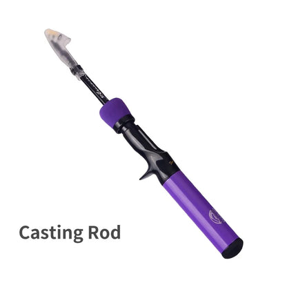 1.2m 1.5m Spinning Rod Carbon Fiber Ultralight Telescopic Casting Rod Kids Travel Mini Pole Fishing Reel Carp Fishing Tools
