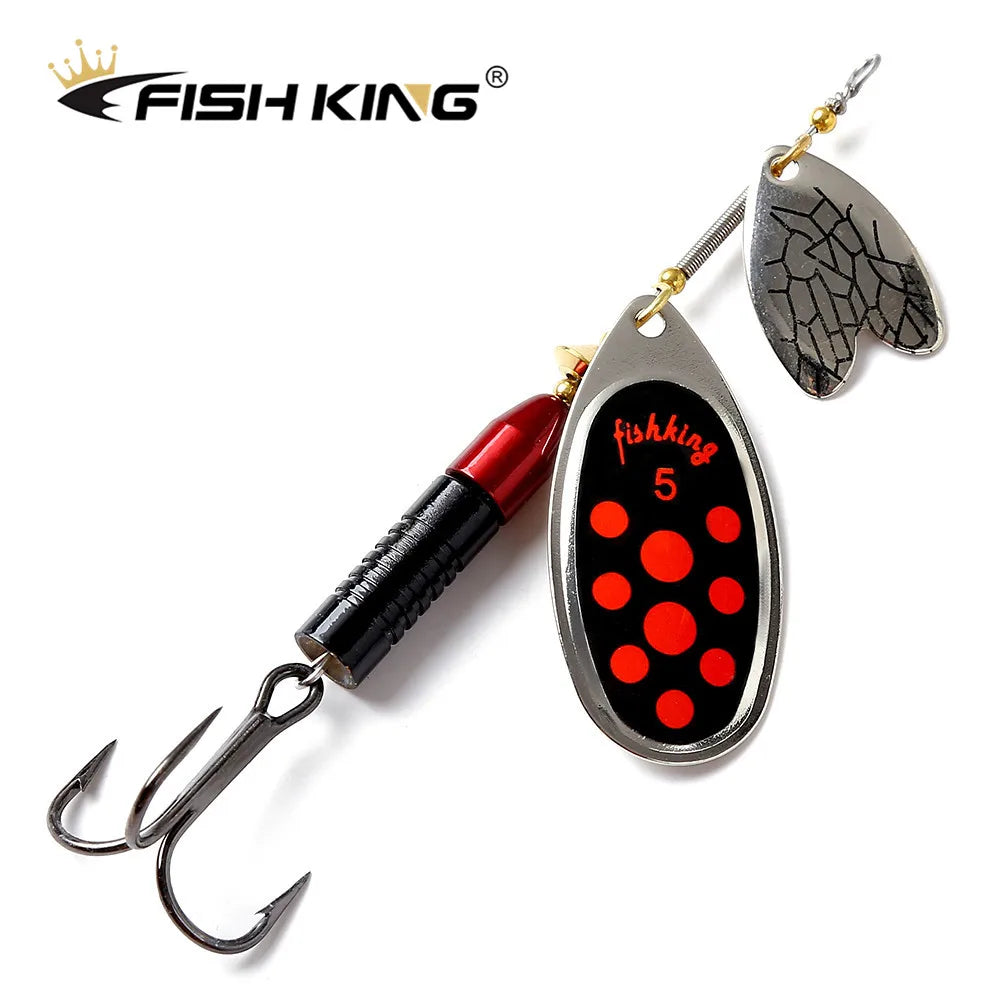 FISHKING Double Metal Spoon Fishing Lure Spoon Crankbaits Fishing Wobblers Pike Crochet Kit Artificial Bait