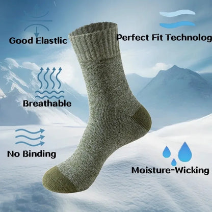 2026 New 5 Pairs Merino Wool Socks For Men, Super Thick Hiking Man Socks Thermal Socks For Cold Weather 2030