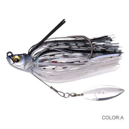 Spinner Bait Fishing Lure, Bass Jig Chatter Bait, Chatterbait Fishing Kit, Wobblers, Fishing Tackle, Spoon, 15g