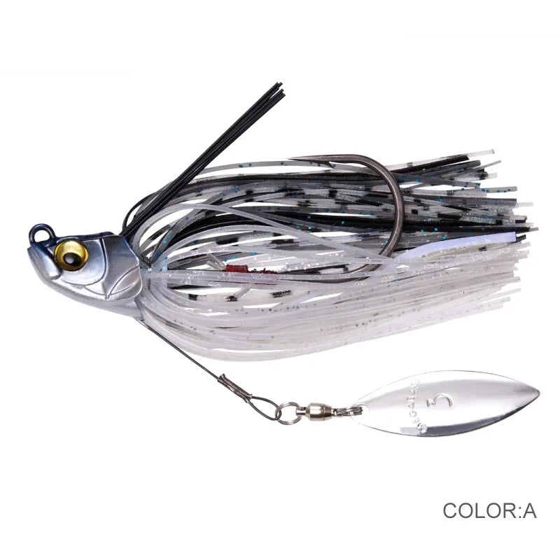 Spinner Bait Fishing Lure, Bass Jig Chatter Bait, Chatterbait Fishing Kit, Wobblers, Fishing Tackle, Spoon, 15g