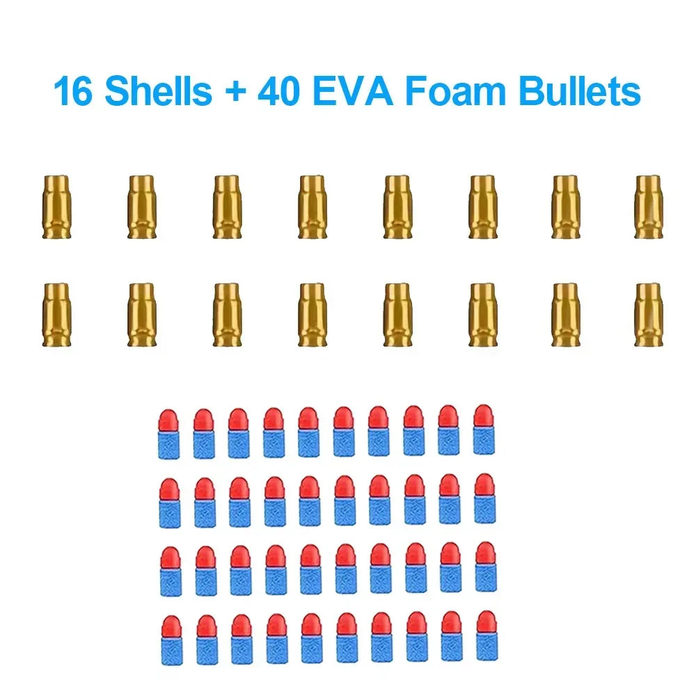 80Shells And 100 Soft EVA Bullets For Toy gun Glock Colt 1911 Shooting Game For Kids Boys