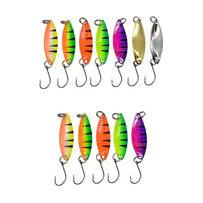 Fishing Lures Tackle Kit Fishing Spinner Lure with Sequins Artificial Baits with Barbed Hook  5 or 7pcs Fishermen Must-Have Tool
