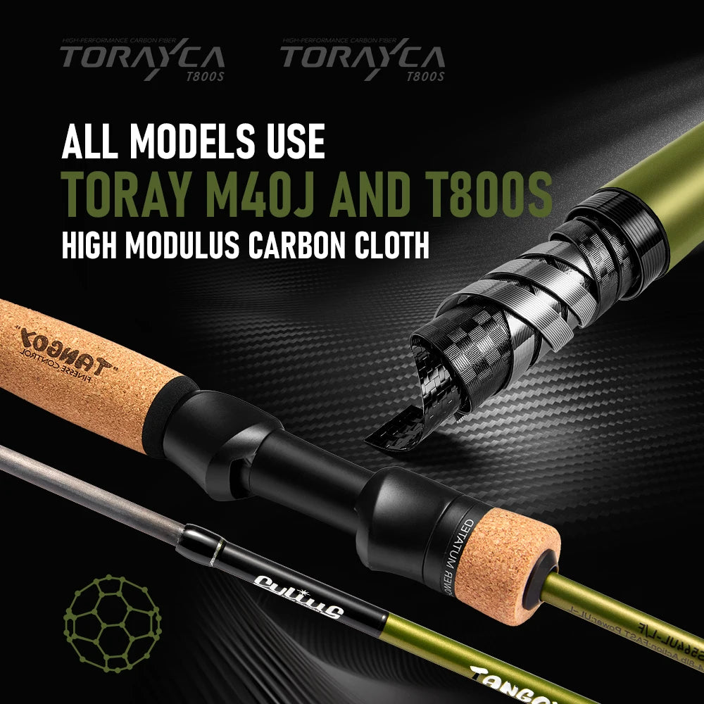 SOLOKING Micro BFS Fishing Rod for Trout Bass 4 Section Fuji Ring Toray Carbon Fiber UL Spinnng Casting Rod