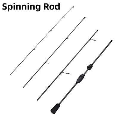 Mavllos Resolute  Carbon Bass Fishing Spinning Rod Lure 0.8-7g Line 2-6lb Toray 30T Solid Tip Fast Action Light BFS Casting Rod