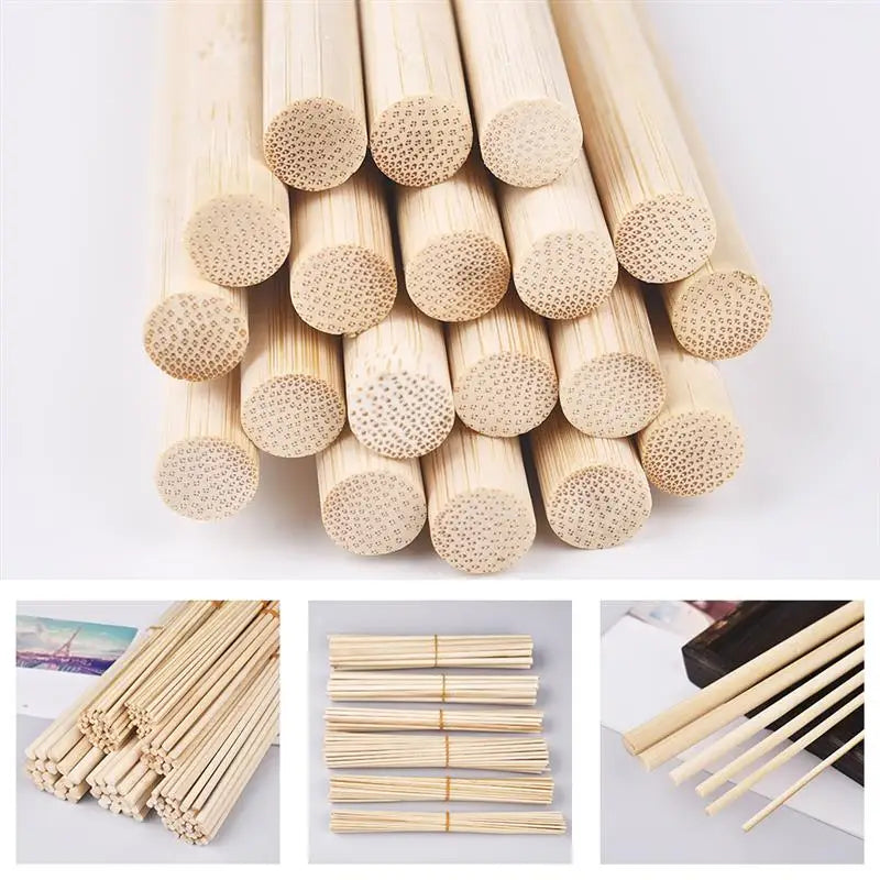 Bamboo Craft Round Rod Model Toys Building Carving Handicraft Educational DIY Accessories Bamboo'S Stick Size 300*3/4/5/6/8/10mm
