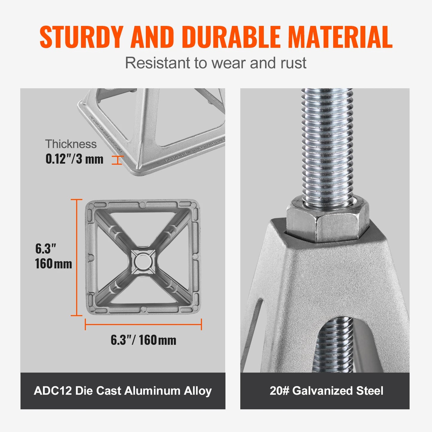 SucceBuy RV Stabilizer Jacks, 4 Pack Aluminum RV Leveling Jacks, Per Jack 6000 Lbs , RV Stack Jacks for RV Travel Trailer Camper