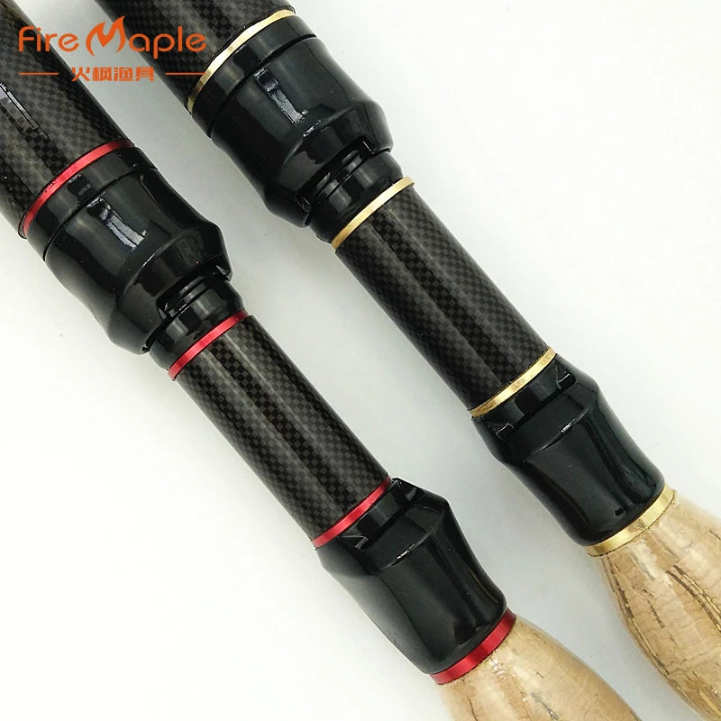 Fire Maple 602UL power 1.8m 5.9feet fishing rod thin spinning rods super light red woman rod weight 90g carbon 2 sections 2 tips