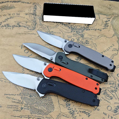 Folding Pocket Knives D2 Drop Point Blade Nylon Fiber Handle Outdoor Camping Tactical Hunting Survival EDC Utility Knives Tools
