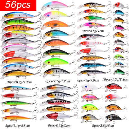Mixed Fishing Lures Kit Lure Set Wobbler Crankbaits Swimbait Minnow Hard Baits Spiners Carp Fishing Tackle