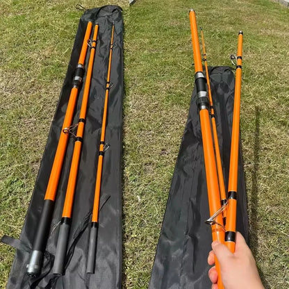 3.3/3.6/3.9/4.2M Carp Rod 35kg Surf Fishing Rod 80-350g 20-60LB Travel Surf Spinning Rod 3 Piece Carbon Saltwater Fishing Pole
