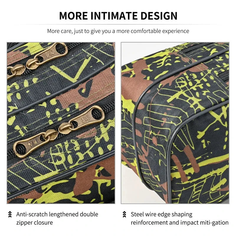 1.3m/1.5m double-layer foldable big belly sea fishing bag, outdoor storage fishing kit, double shoulder fishing rod bag