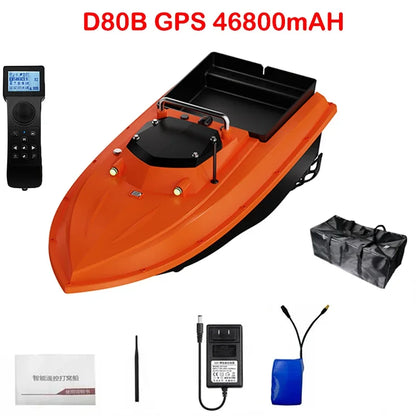 New 12V RC GPS Bait Boat 3 Meters/second 100 Fishing Spots 500m Load 3KG Automatic Cruise Return Electromagnetic Control Valve