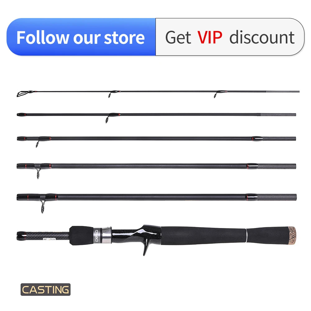 Professional Carbon Fiber Fishing Lure Rod 2.1/2.4/2.7M Ultra Light Spinning Casting Rod for Bass Pike Fishing Tackle Accessory