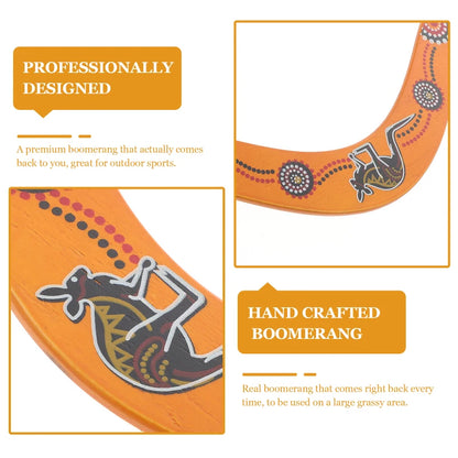 1PCS Wooden Boomerang V- Shaped Maneuver Dart Boomerang Flying Children Toys Outdoor Game Throwing Sports for Children Boys Kids