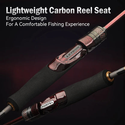 Leydun AOKIJI 61MS Ultra Light Fishing Rods 1.85m 99g Full Solid Tip Fuji Guide Carbon Reel seat Saltwater Boat Spinning Rod