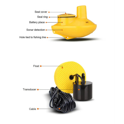 LUCKY FF718LIC Fish Finder Portable Wireless Sonar Sensor Alarm Wired Beam Sensor Depth Sounder 2-in-1 Fish Finder Fishing