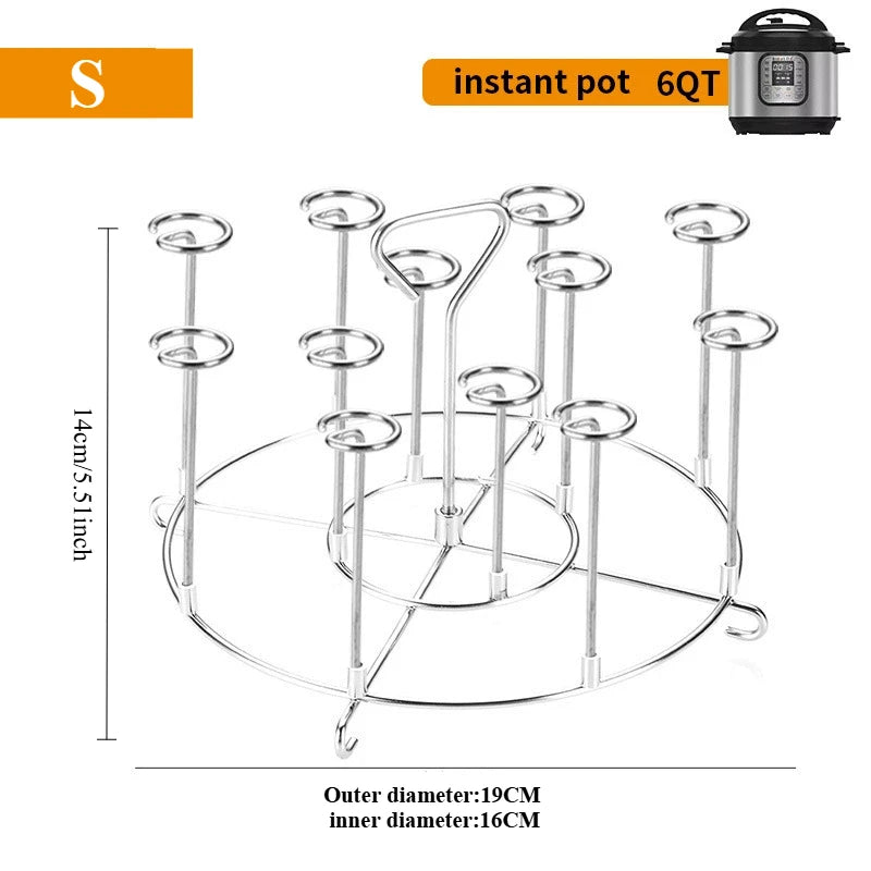 Air Fryer Skewer Stand 6/8Qt Stainless Steel Detachable Vertical Skewers Holder for Grilling Home Kitchen Kabobs Accessories New