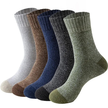 2026 New 5 Pairs Merino Wool Socks For Men, Super Thick Hiking Man Socks Thermal Socks For Cold Weather 2030