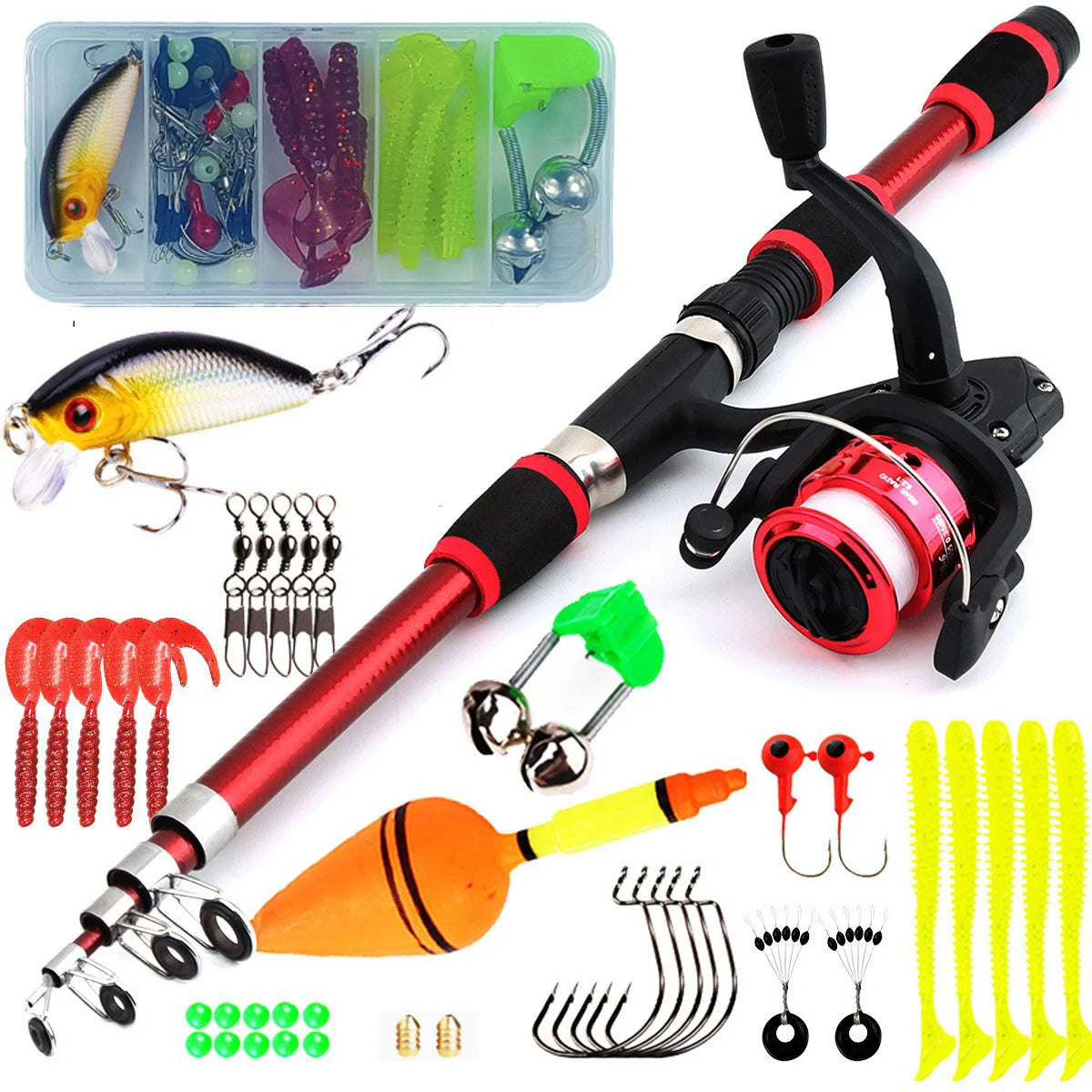Ultra short rod wheel set 1.8m children's fishing rod and gear set