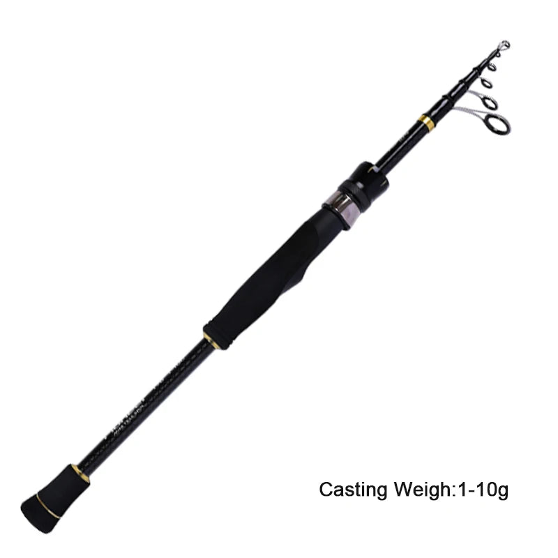Mifine PIONEER MINI Telescopic Travel Fishing Rod 24T Carbon Fiber CW 1-10g/4-17g/6-28g Fast Tubular Tips Portable Spinning Rods