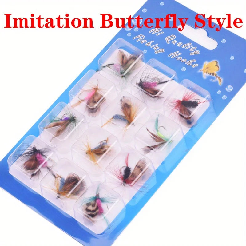 12 High-quality fly fishing fly kit - Trout、Weever、Handmade bait for salmon - Effective in both saltwater and freshwater - Incre