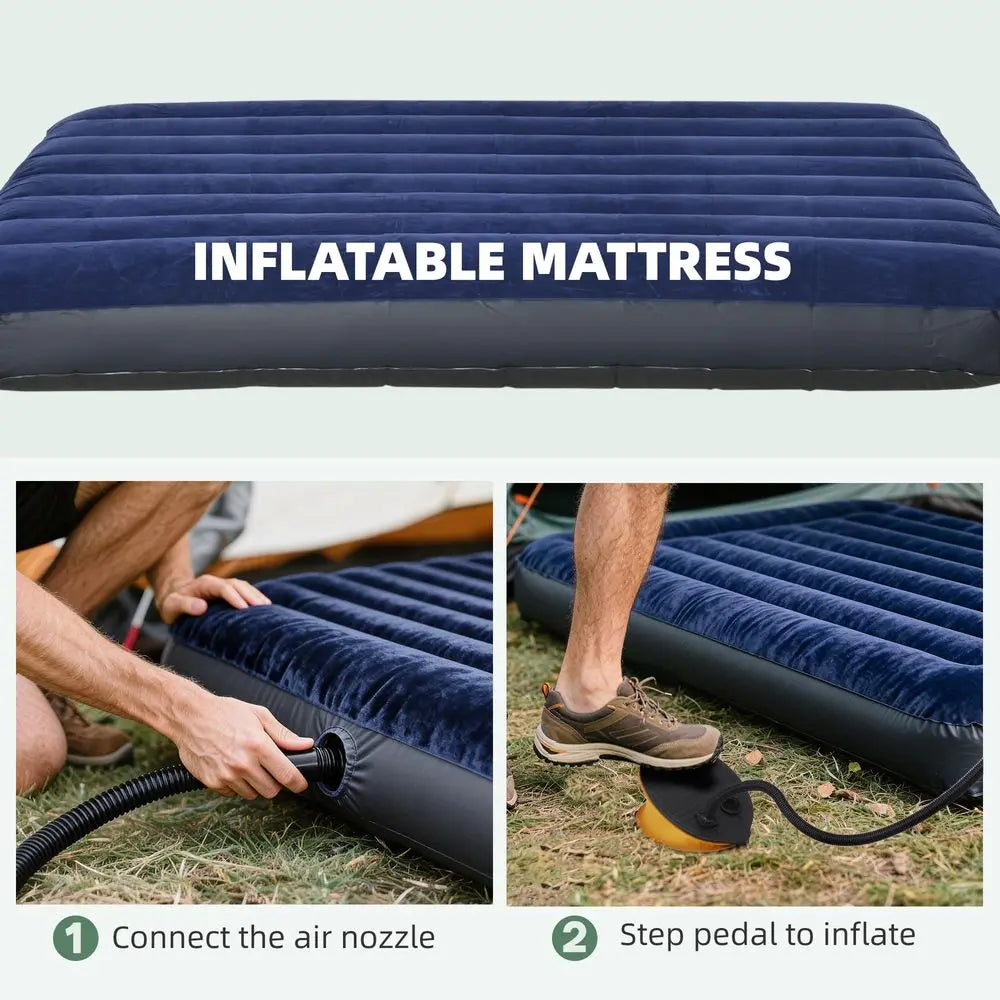 Camping Tent Cot, Folding Tent Cot Combo with Mattress, Pillow, Sleeping Bag, Roller Carrying Bag, Off Ground Travel Camp Cot f