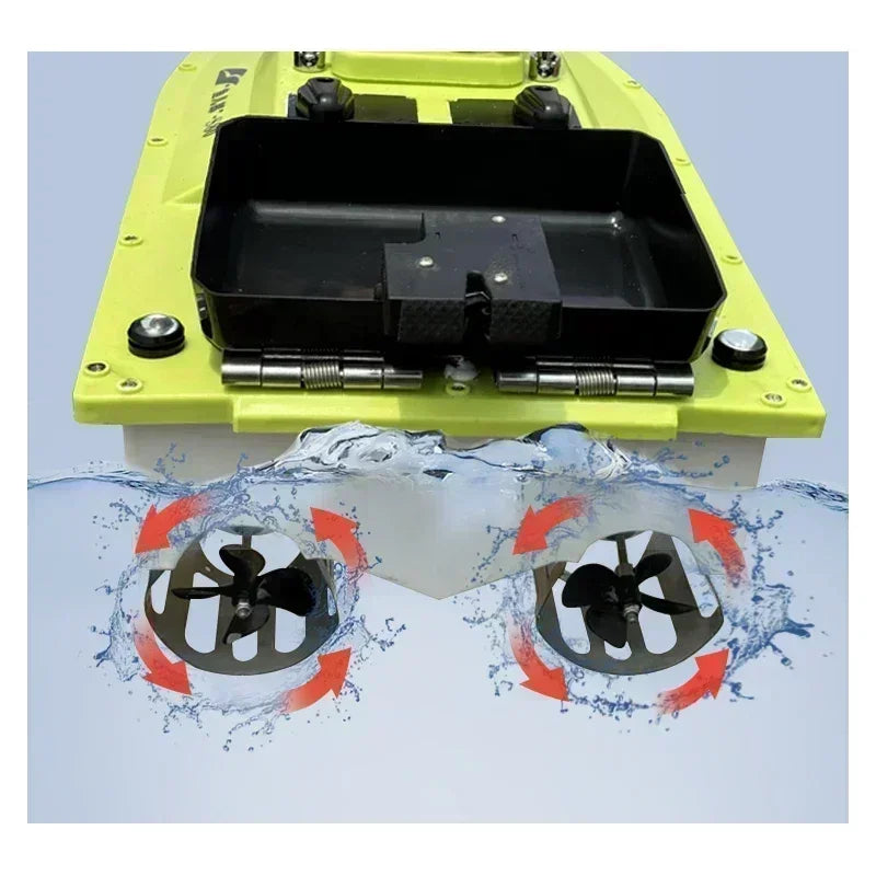 12V GPS Rc Bait Boat 500M Intelligent Cruise Control One Click Return High Speed Night Fishing Pulling Net Towing Hook Carp Boat