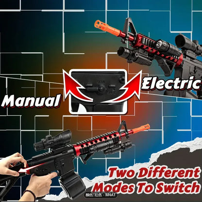 2026 New Model M416&M4 Electric Automatic Gun with 7.4V Battery and USB Charging Cable, with Magazine and Large-Capacity Bullet Storage, Same Model as the Game Version