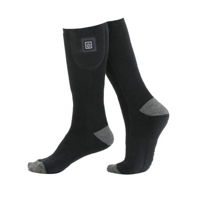 1Pair Winter Heated Socks Anti Slip Battery Powered Cold-Proof Skiing Sock Heating Warm Long Socks For Hiking Without battery