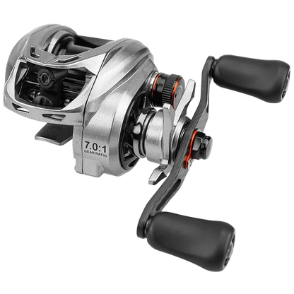 ANATONO Silver Rhino 130g Ultralight Baitcasting Reel BFS Fishing Reel 7.0：1 Gear Ratio Saltwater 8+1BB 6KG Power Baitcaster