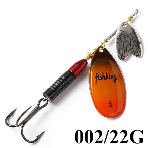 FISHKING Double Metal Spoon Fishing Lure Spoon Crankbaits Fishing Wobblers Pike Crochet Kit Artificial Bait